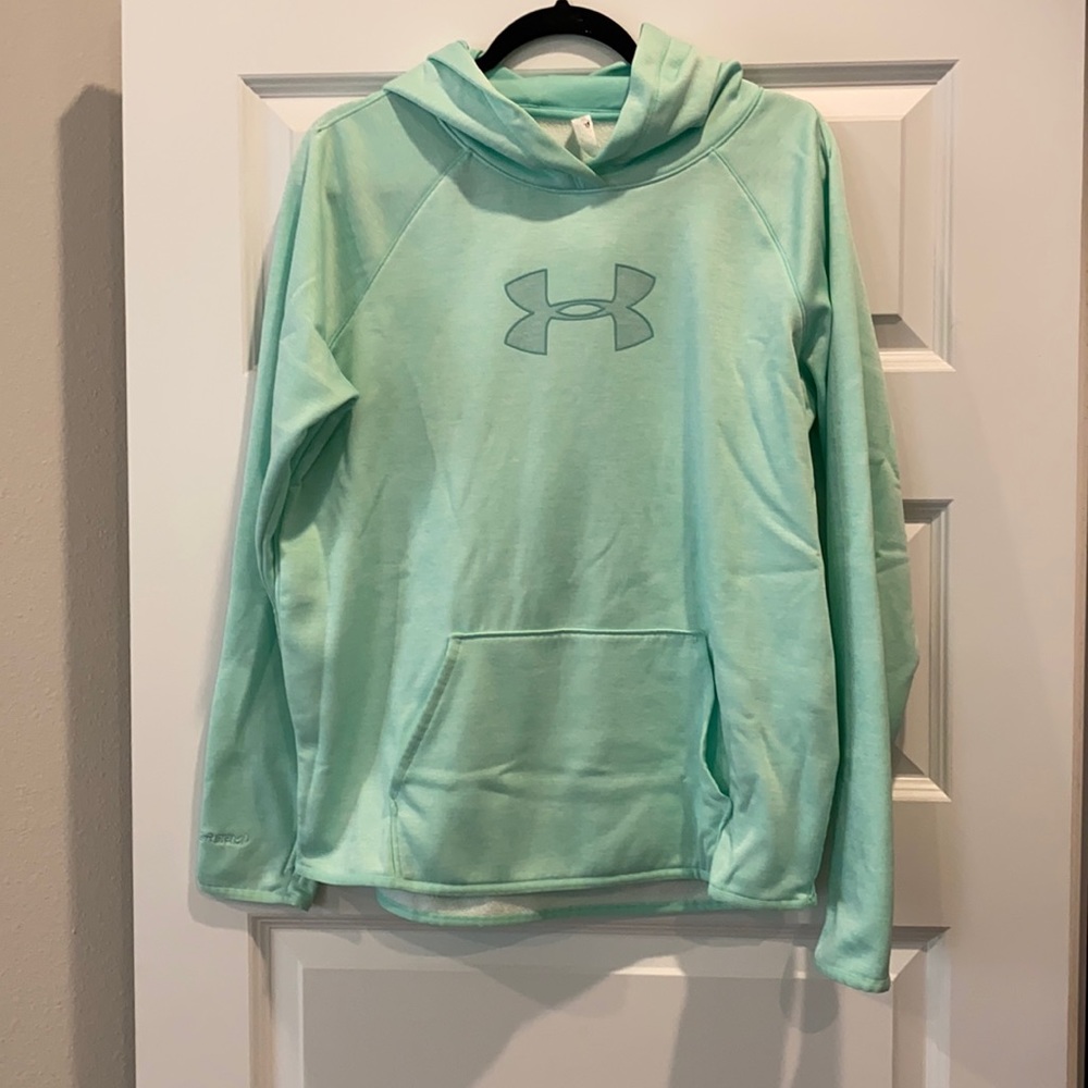 Mint colored under armor sweatshirt. Size large.